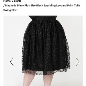 Unique Vintage leopard tulle skirt